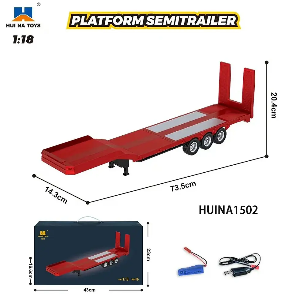 Thumbnail: HUINA 1/18 19CH RC Truck 1501 770S Scania Alloy Tractor 2.4G Remote Control