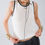 Thumbnail: Pointelle White Sleeveless Top With Black and White Trim Detail