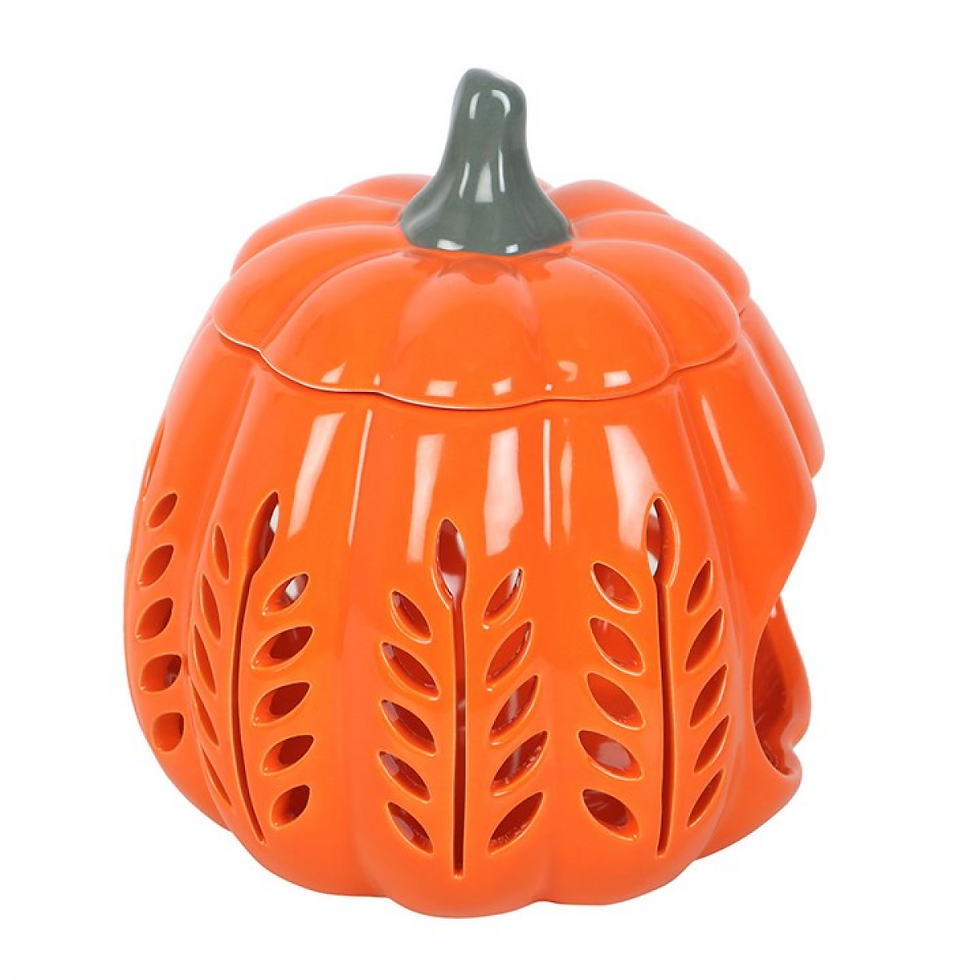 Thumbnail: Orange Leaf Cut Out Pumpkin Oil Burner and Wax Warmer