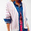 Thumbnail: Lightweight Knit Cardi in Pink Stripe