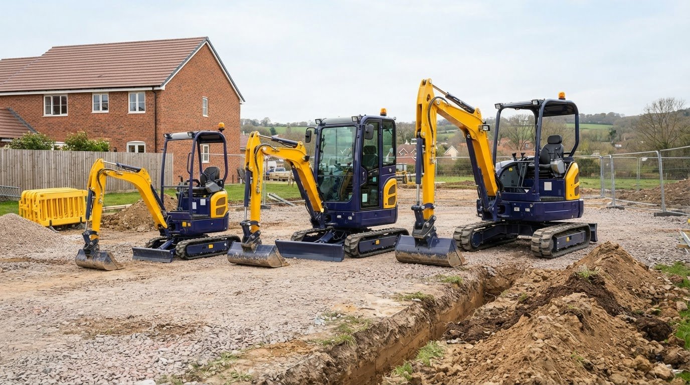 Digger hire prices in the UK for a week, weekend or day