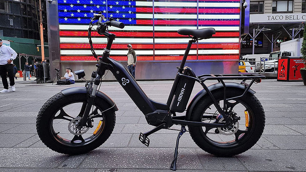 Thumbnail: HAOQI Antelope Black Electric Bike for Adults 48V 25AH Removable Dual Lithium Ba