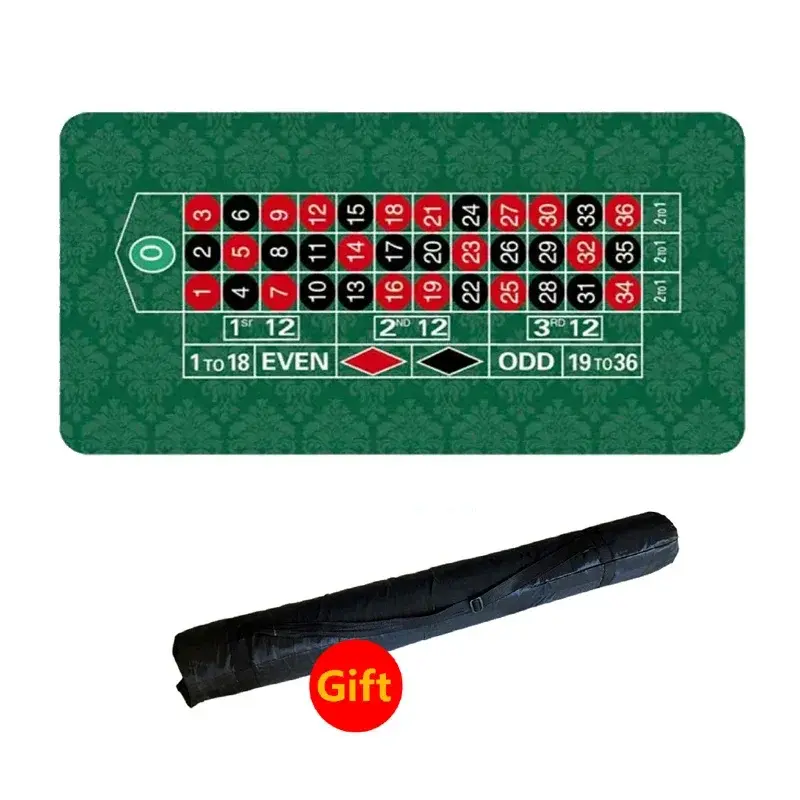 Thumbnail: 1.2*0.6m Hold'Em Texas Poker Mat Black Jack Baccarat Dice Durable Rubber Home