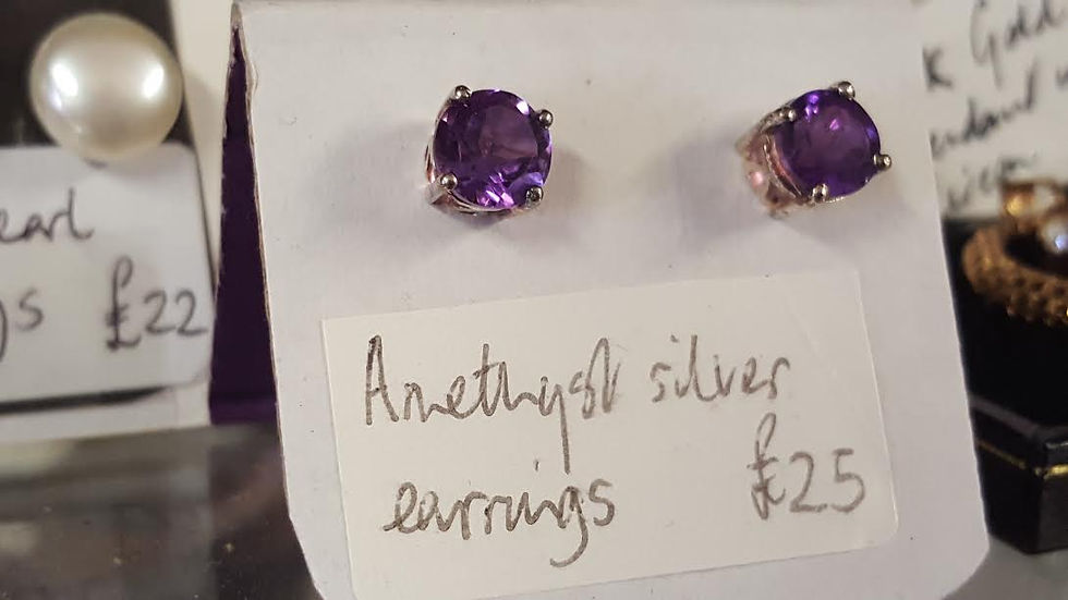 Amethyst silver earrings £25.00p