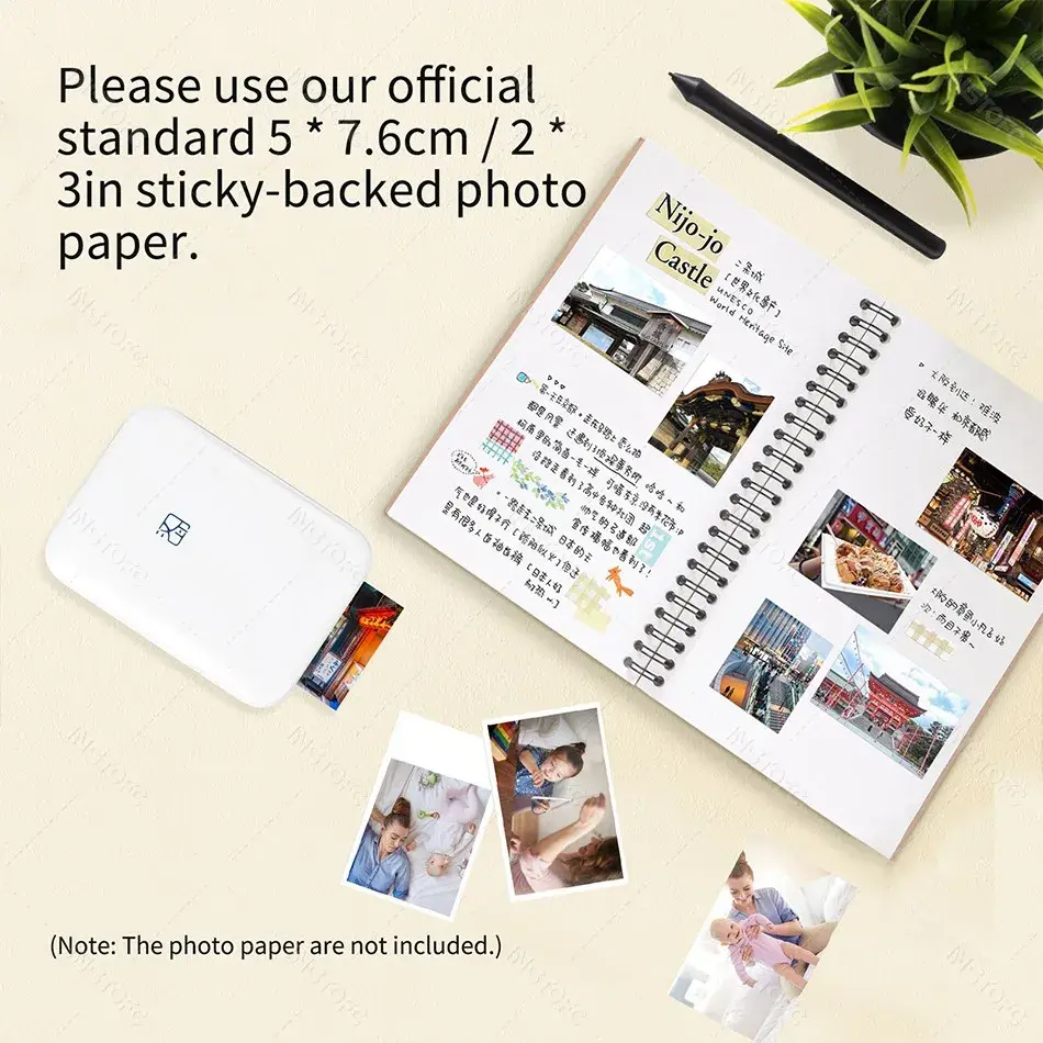 Thumbnail: MT53 Color Photo Portable Printer Mobile Phone Mini Handheld Pocket Wif
