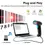 Thumbnail: 1D 2D Wired/2.4g CMOS Image Barcode Scanner 640x480 Pixels High-Precision Hand