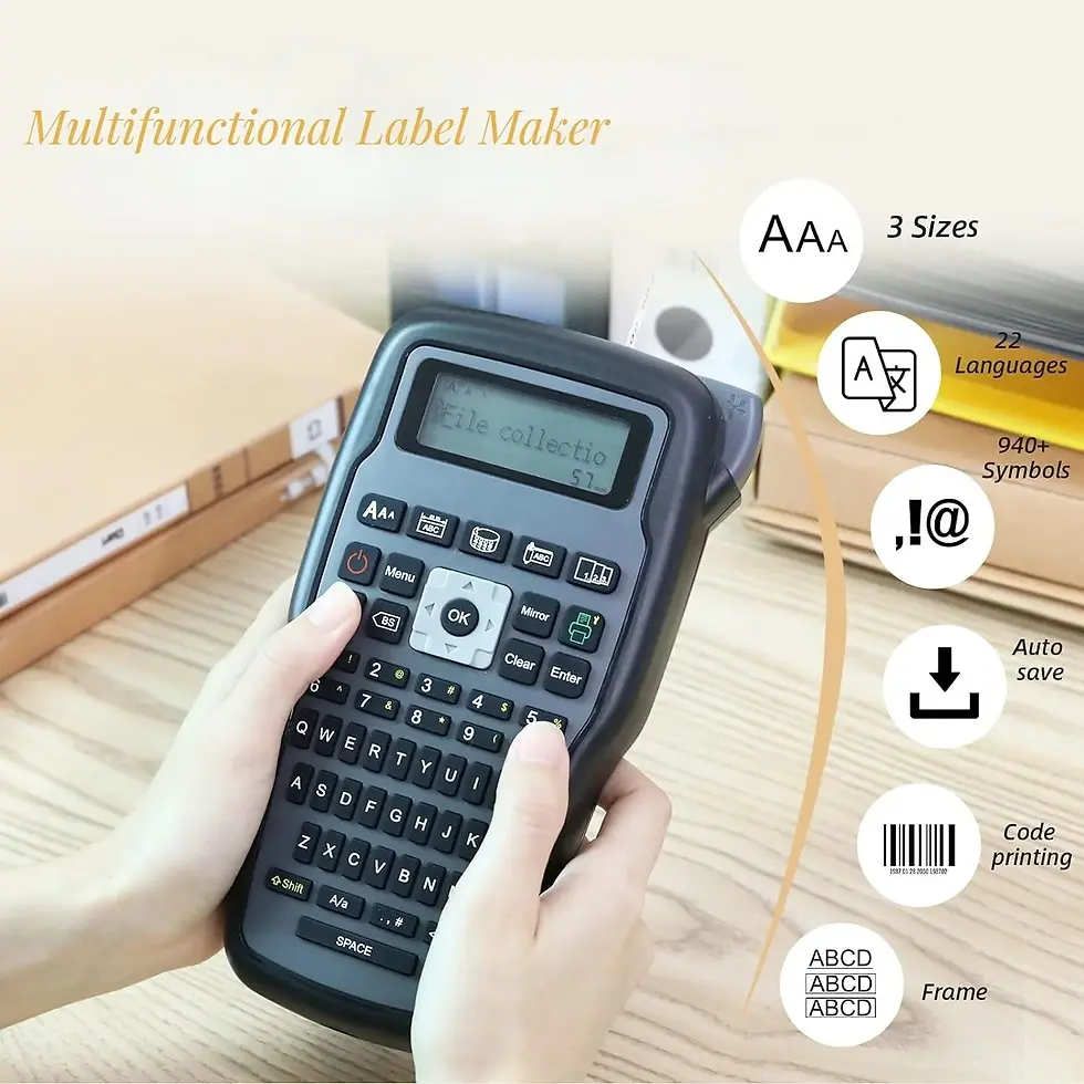 Thumbnail: E1000PRO Industrial Label Maker Printer Compatible Brother TZ-231 Thermal