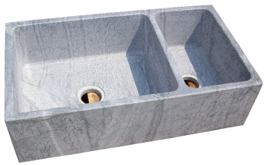 Solid double soapstone sink Vermont