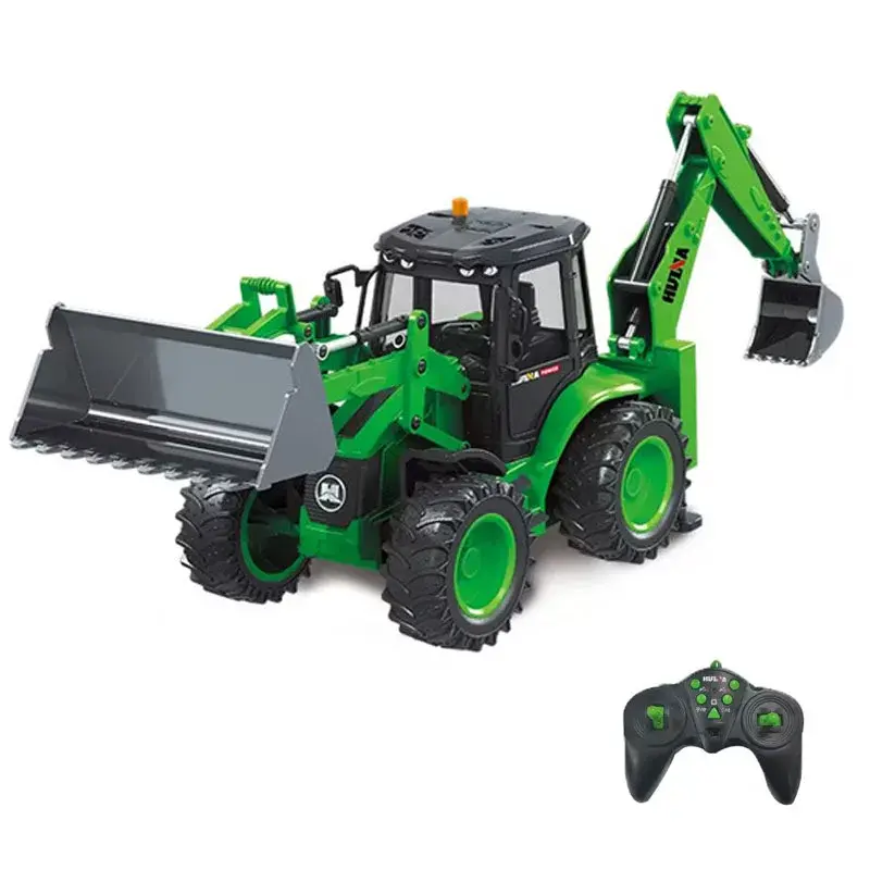 Thumbnail: 1/14 Remote Control Backhoe Loader Excavator Two-Way Forklift Sound and