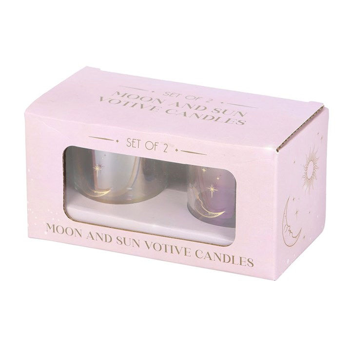 Thumbnail: Iridescent Sun and Moon Votive Candle Holders