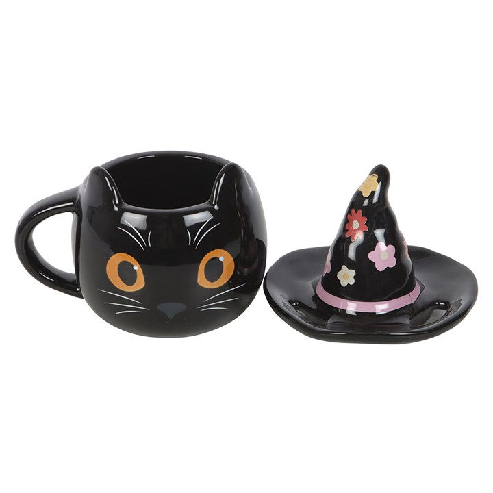 Thumbnail: Groovy Witch Cat Lidded Mug