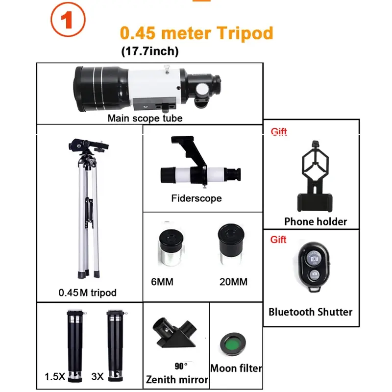 Thumbnail: Professional Astronomical Telescope F30070 Monocular 150 Times Zoom HD