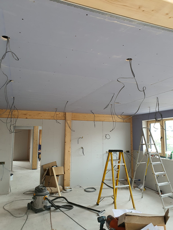 house having new spot lights wired in