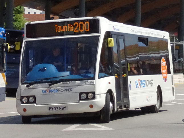 Seen departing the new Chester Bus Interchange is Stagecoach No: 47494 Reg: PX07 HBY Optare Solo operating the new 200 linking the Interchange with the Town Hall (previous location of the bus station).