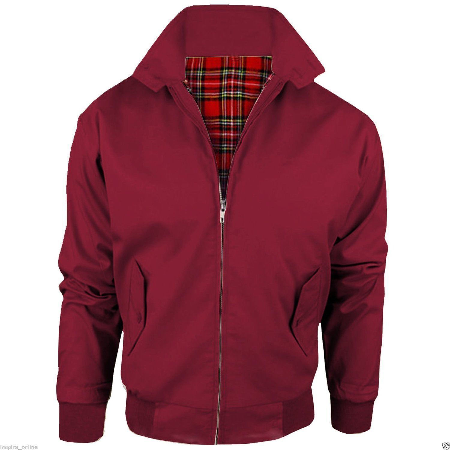 Burgundy Harrington Jacket