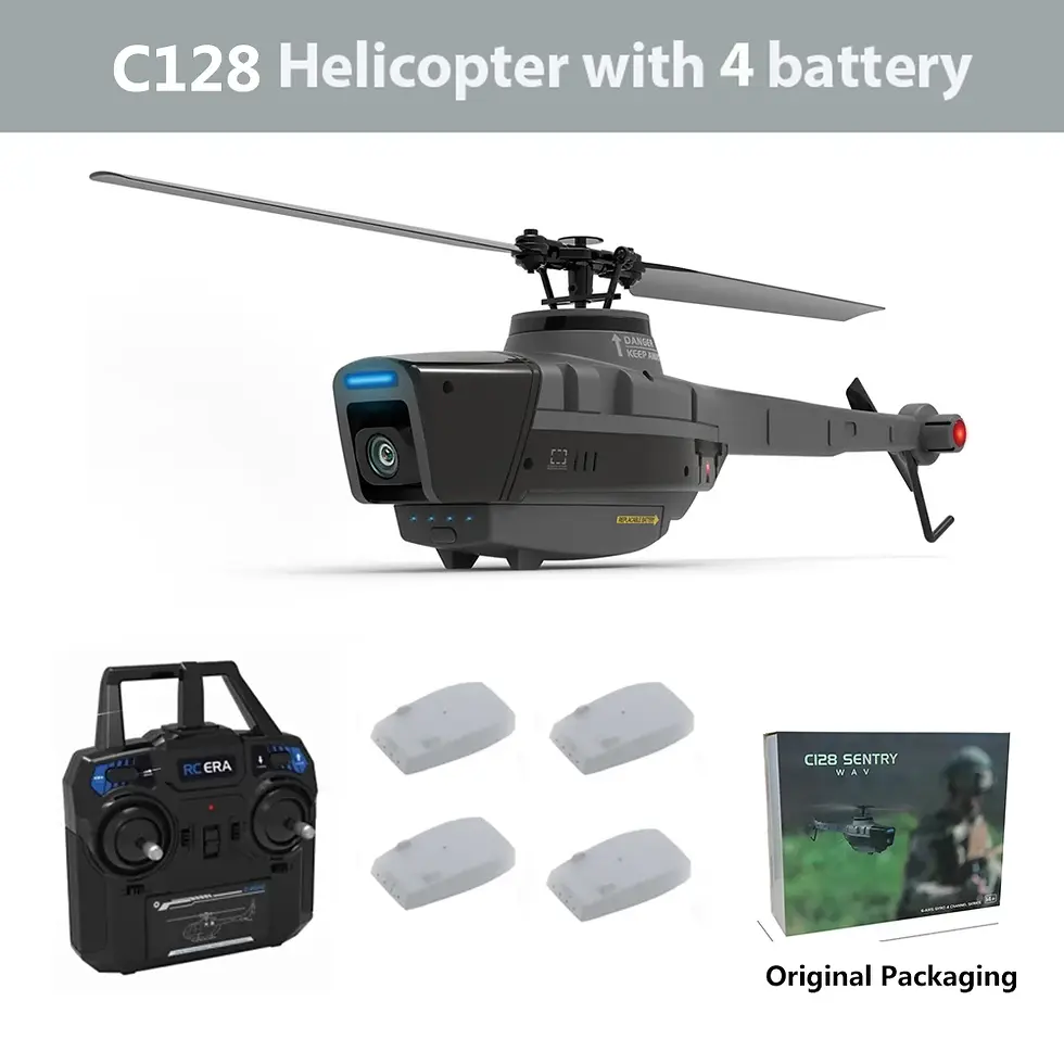 Thumbnail: C128 2.4G RC Helicopter 4 Propellers 720P Camera 6 Axis Electronic Gyroscope