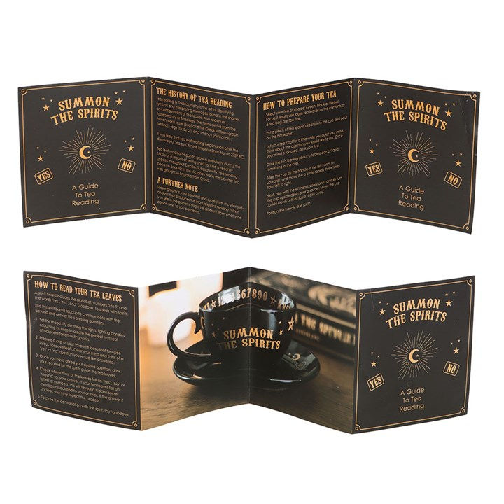 Thumbnail: Black Talking Board Teacup and Saucer