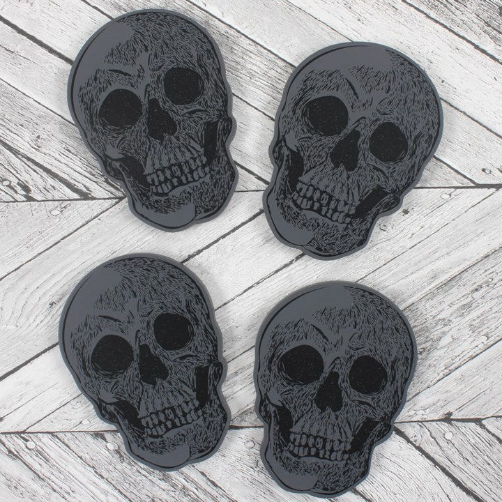Thumbnail: Set Of 4 Skull Coasters