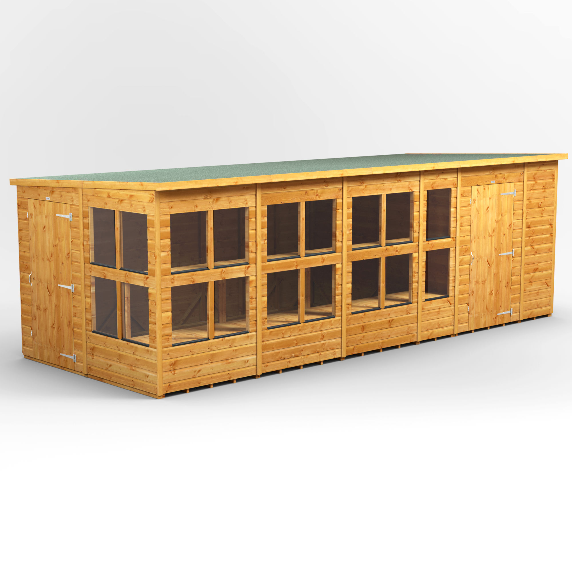 20x8 Power Pent Potting Shed Combi including 6ft Side Store