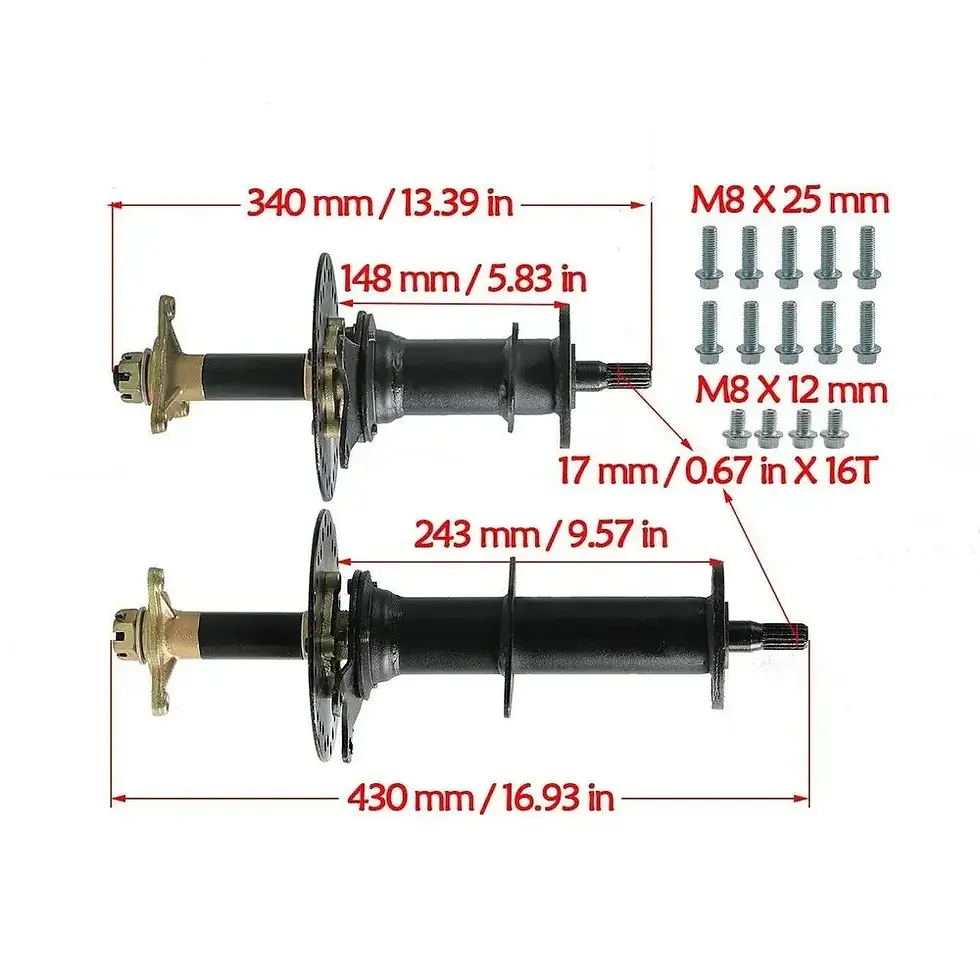Thumbnail: TDPRO 30" Go Kart Rear Axle Kit 48V 1000W Differential Motor for