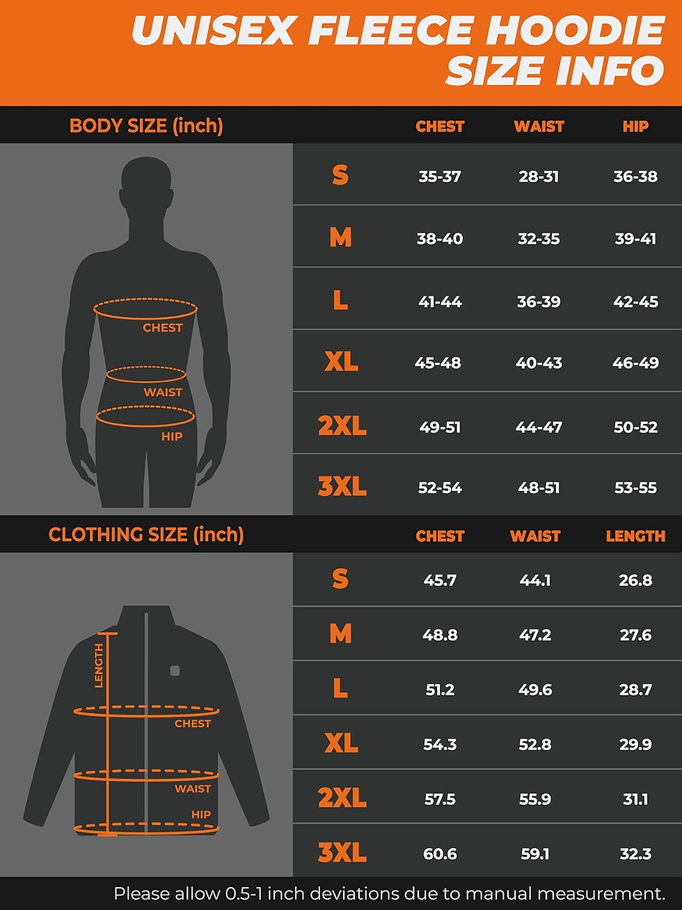 Thumbnail: Heated Hoodie with Battery, Fleece Full-Zip Heated Sweatshirt Hoodie for Men Wom