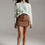 Thumbnail: Cargo Mini Skirt in Camel
