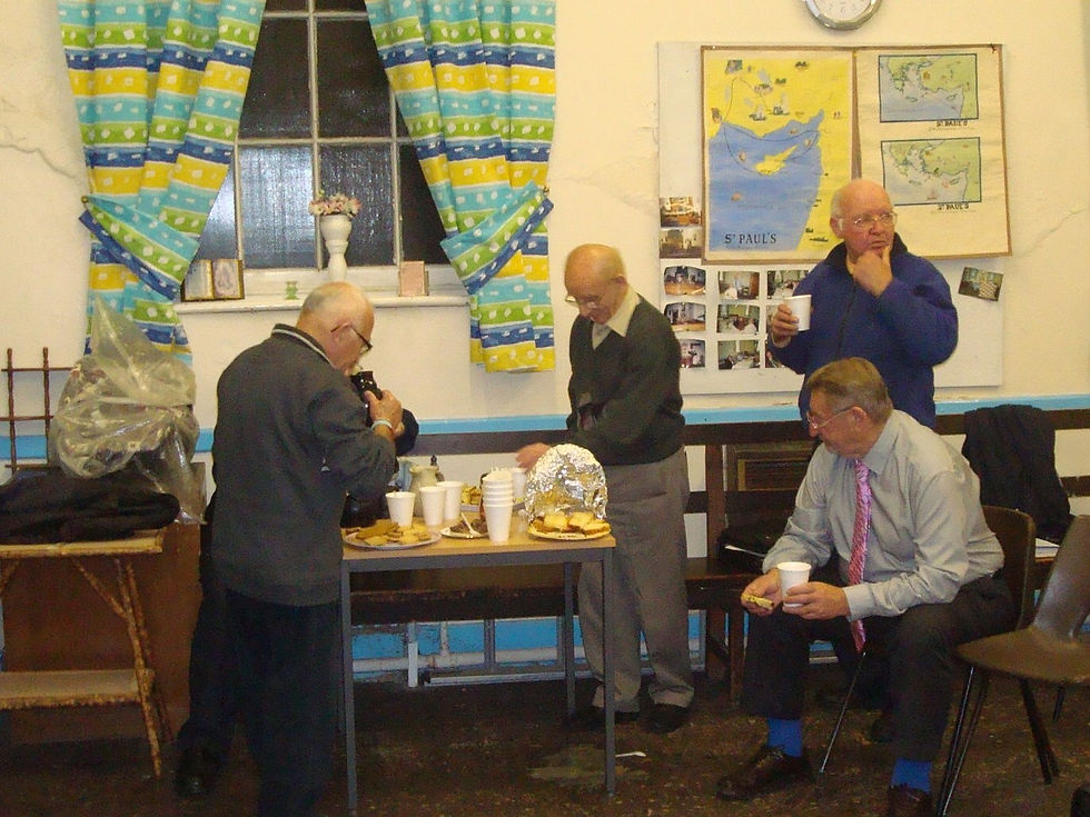 Tenors enjoying a well earned break at practice night Oct 2013