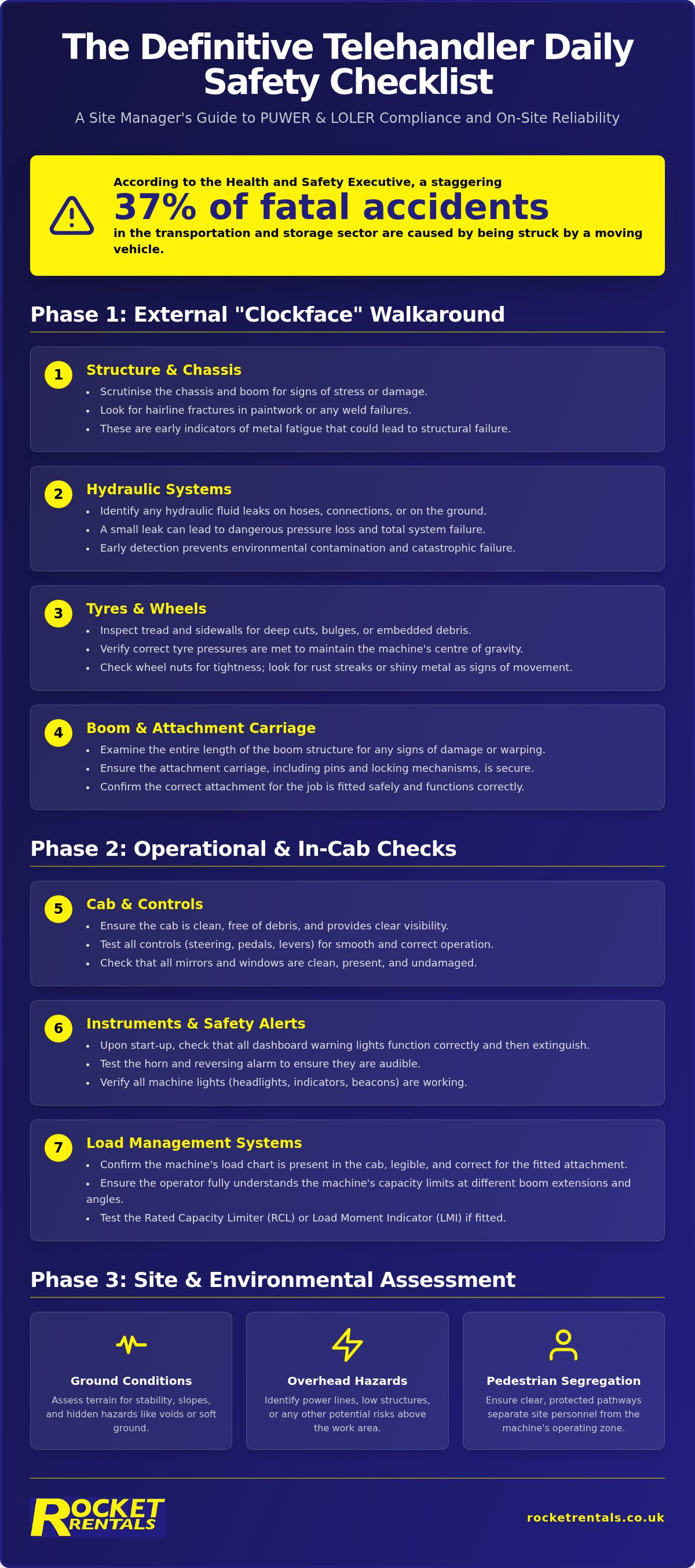 Telehandler safety checklist