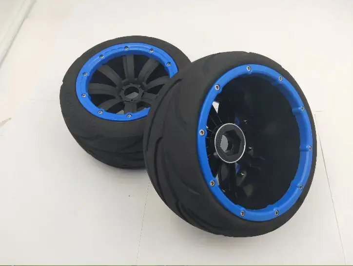 Thumbnail: Front or Rear Super Grip Road Wheel Slick Tyre Racing Slick Tire Set