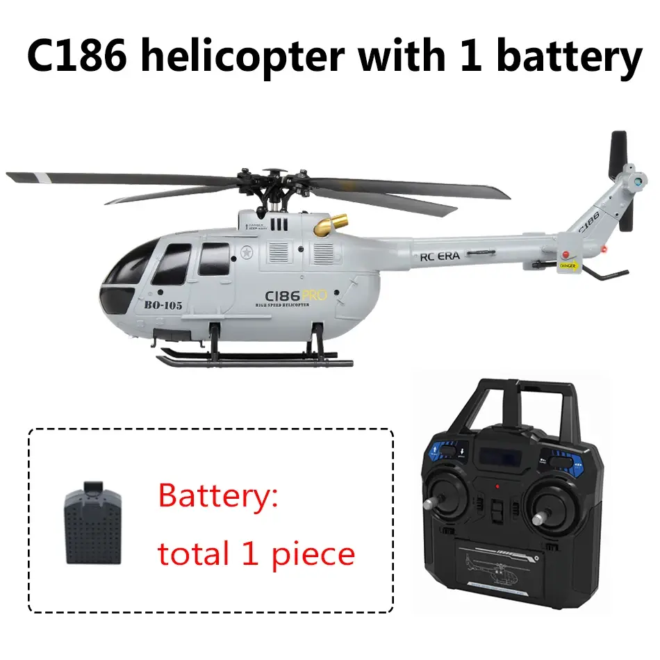 Thumbnail: C186 Pro B105 2.4G RTF RC Helicopter 4 Ppropellers 6 Axis Electronic Gyro