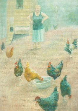 Jean and her Hens