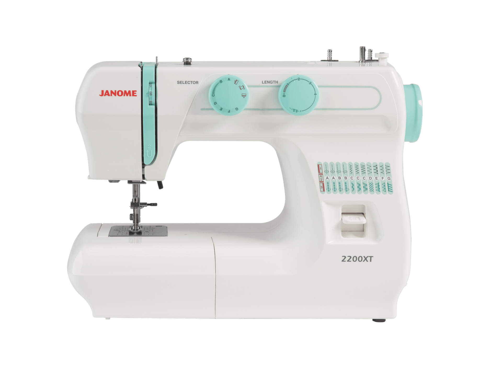 Janome 2200 XT starter sewing machine front view