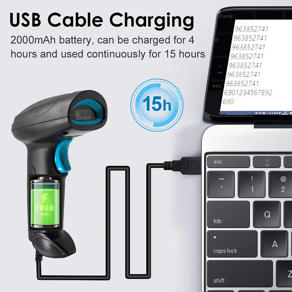 Thumbnail: 1D 2D Wired/2.4g CMOS Image Barcode Scanner 640x480 Pixels High-Precision Hand