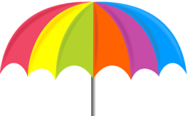 umbrella- multicoloured