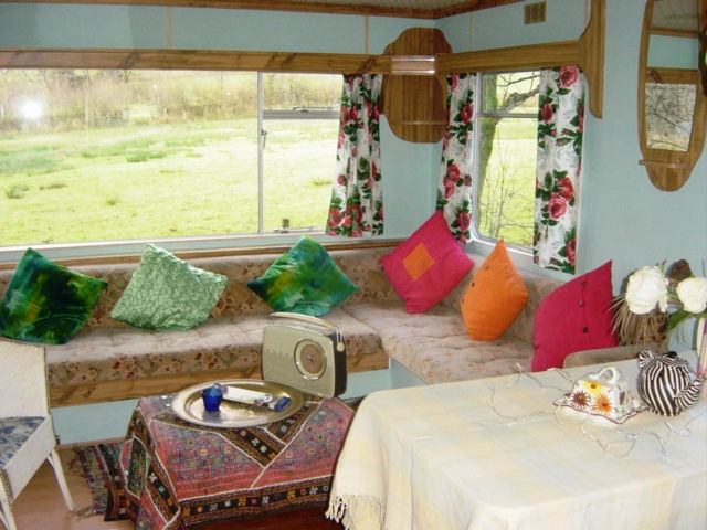 1970's static Caravan games room