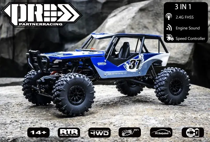 Thumbnail: PRC 1/18 RC Car 4WD Rock Crawlers 4x4 Driving Car Mini Desktop Climbing Car