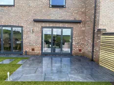 Block paved patio
