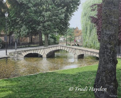 Painting of High Bridge, Bourton-on-the-Water'
