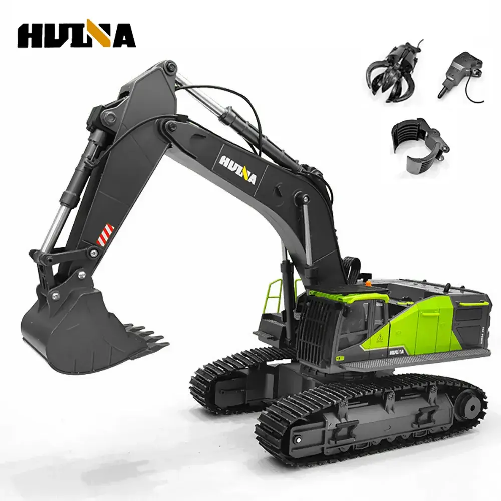 HUINA 1593 RC Excavator 22CH Dumper Truck Caterpillar Alloy 1/14
