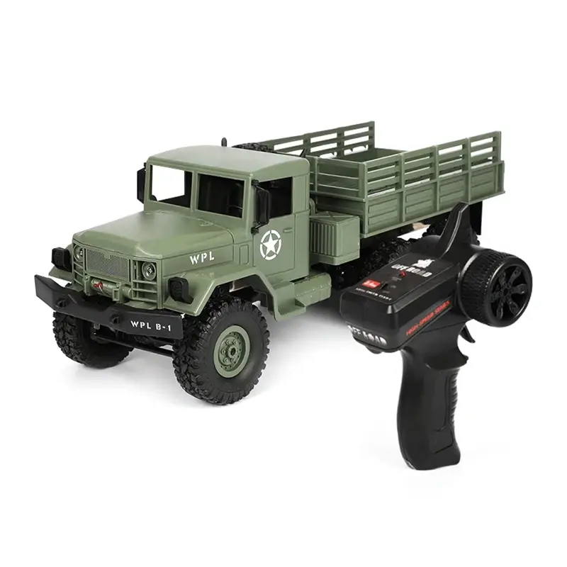 Thumbnail: WPL 1:16 B16 2.4G Remote Control Military Truck RTR/KIT Version Six-