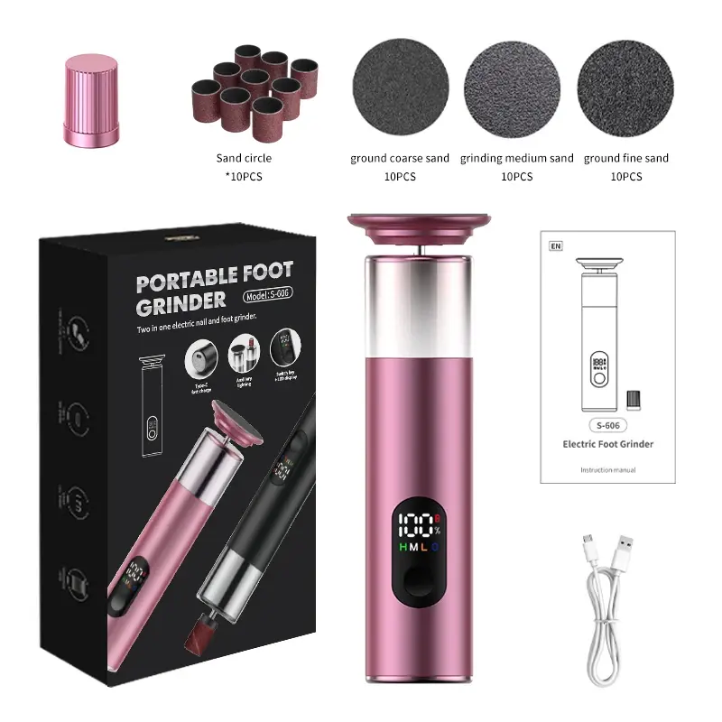 Thumbnail: High Quality Electric Foot Callus Remover, Auxiliary Lighting, Unisex,