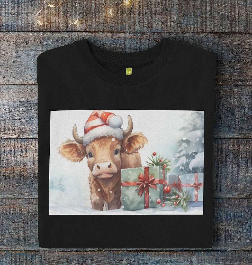 Thumbnail: Highland Cow Christmas T-Shirt