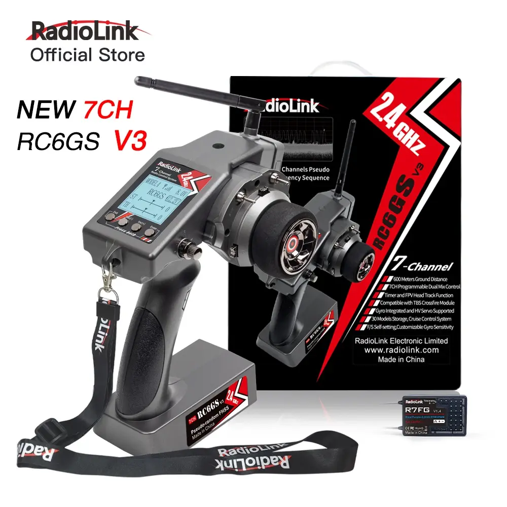 Radiolink RC6GS V3 2.4G 7 Channel Radio Transmitter With R7FG Receiver