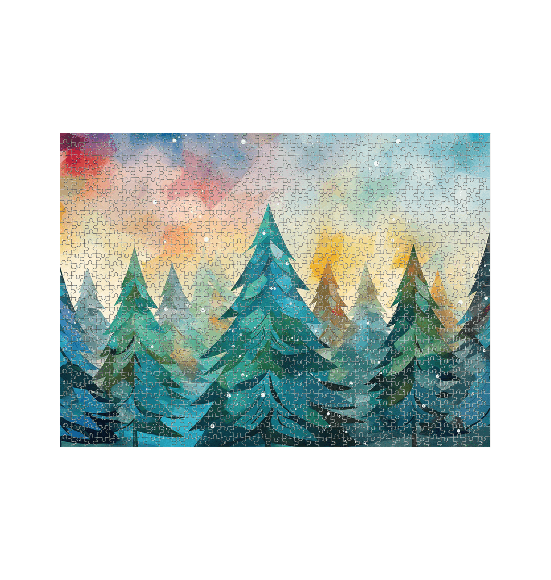 Geometric Pine Trees Puzzle