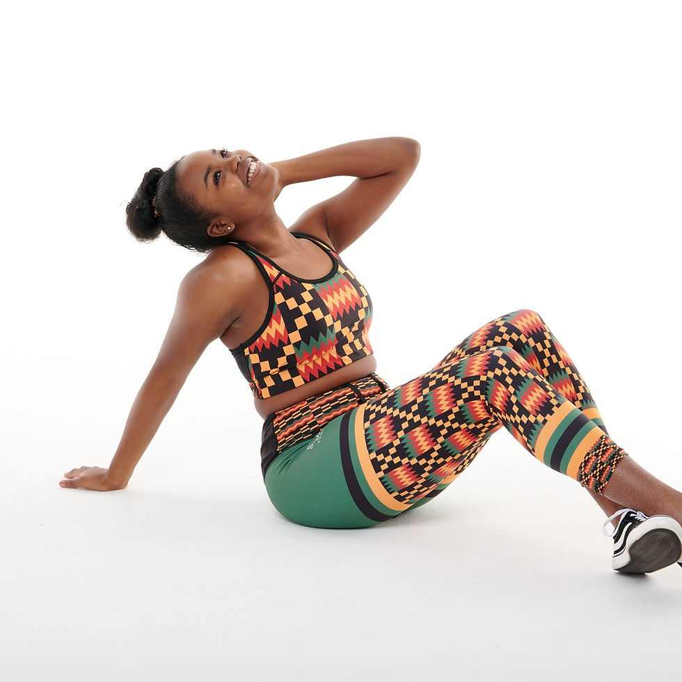 Thumbnail: Kayentee on Green Funky Leggings