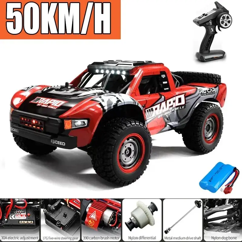 Thumbnail: JJRC Q130 1:16 70km/H 4WD RC Car With Light Brushless Motor Remote Control Cars
