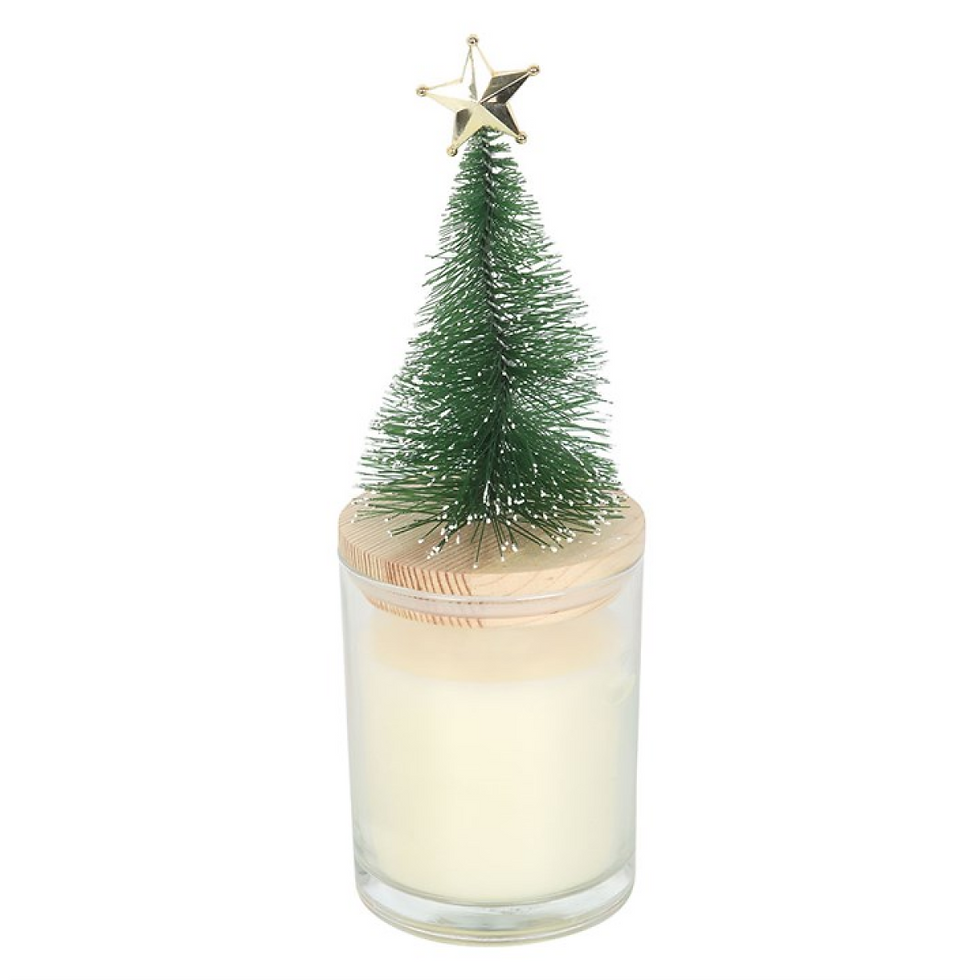Thumbnail: Holly Jolly Pine & Fir Glass Candle with Tree