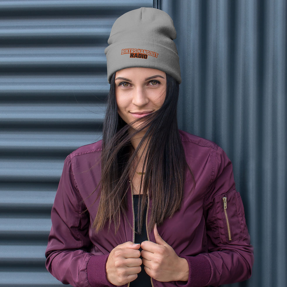 Miniatyrbild: Bikers Hangout Radio Embroidered Beanie