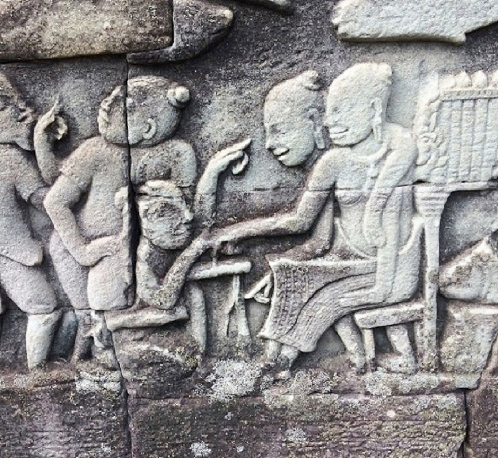 Chess at Angkor Wat,, Cambodia