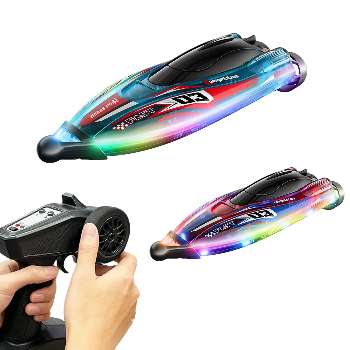 JJRC S25 New Colorful Light Waterproof and Impact Resistant Remote Control Boat
